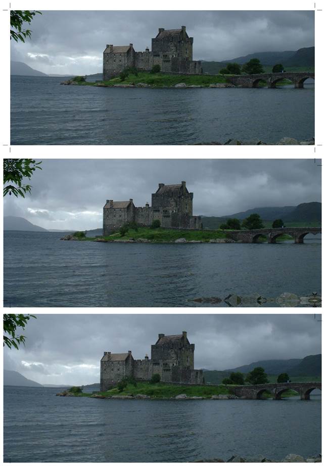 A collage of a castle on a small island with Castle Stalker in the background

Description automatically generated