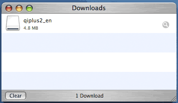Download window in Safari